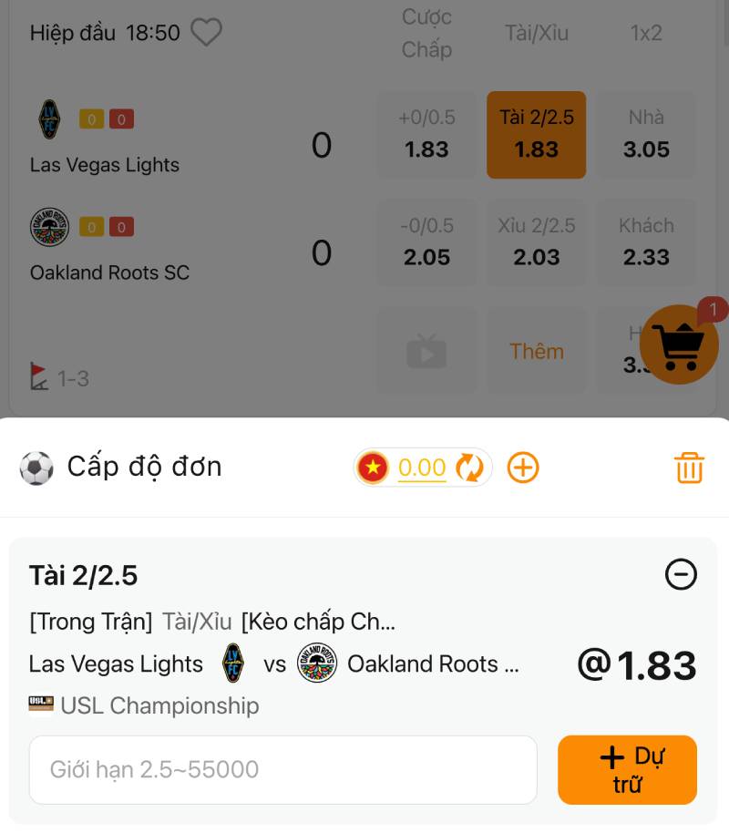 Khi nào nên đánh Tài hoặc Xỉu với kèo 2 2.5?